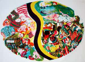 Jacqueline de Jong - Litho : Zonder titel - prent 190 - 1967 verkocht voor € 69!