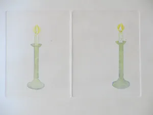 Eduard Flor - Twee kaarsenkandelaars - Kleurets kopen? Bied vanaf 1!