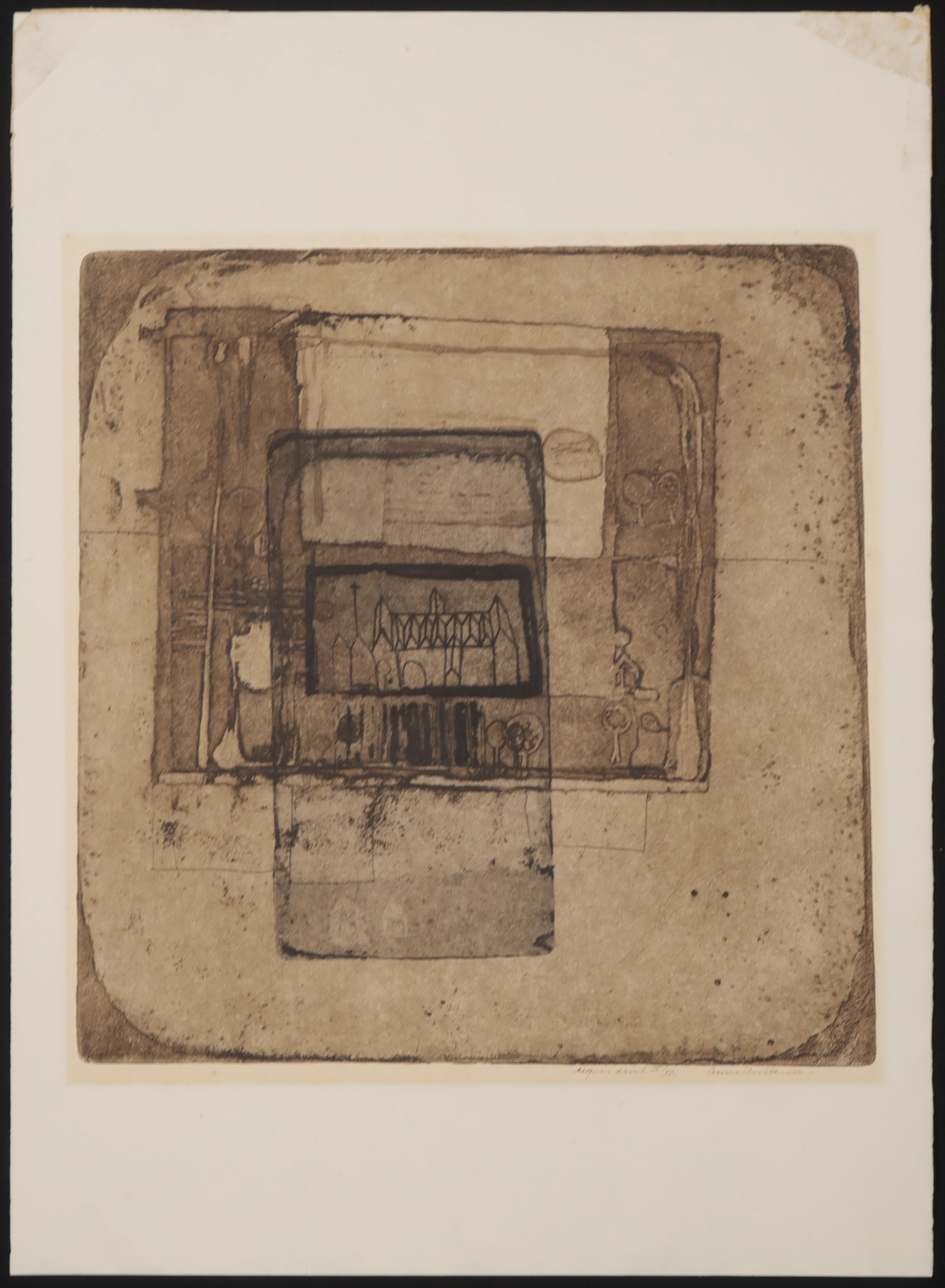 Anne Huitema - Ets en aquatint, Plattegrond kopen? Bied vanaf 1!