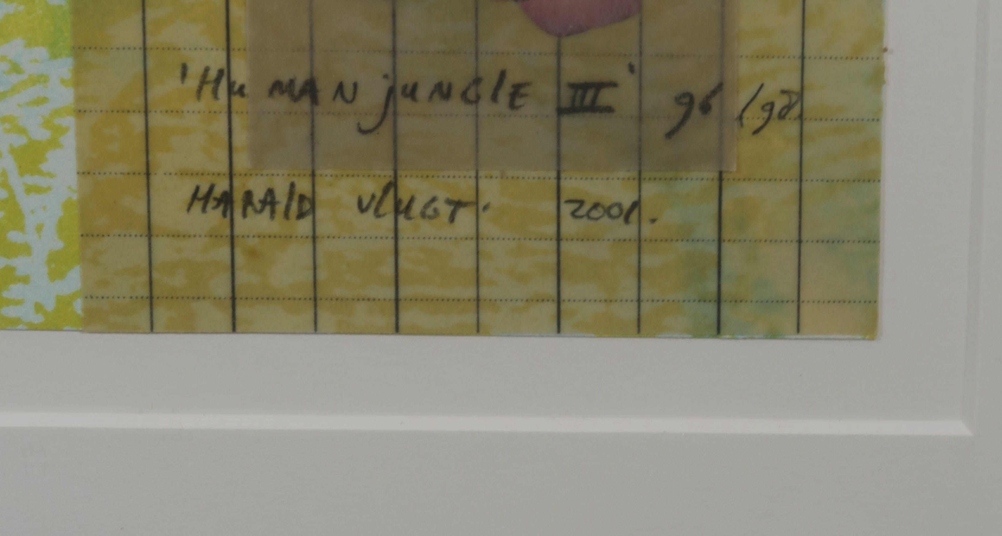 Harald Vlugt - Zeefdruk en Collage, Human Jungle III - Ingelijst kopen? Bied vanaf 40!