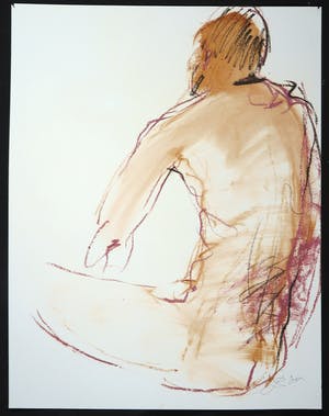 Franscz Witte - Gemende techniek op papier, Figuur V kopen? Bied vanaf 1!