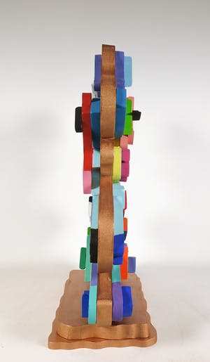 Roja Ting - Tweezijdig beschilderd houten sculptuur kopen? Bied vanaf 350!