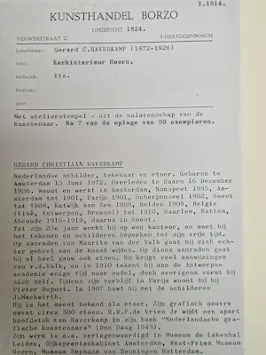 Gerrit Haverkamp - Kerkinterieur Hoorn kopen? Bied vanaf 30!