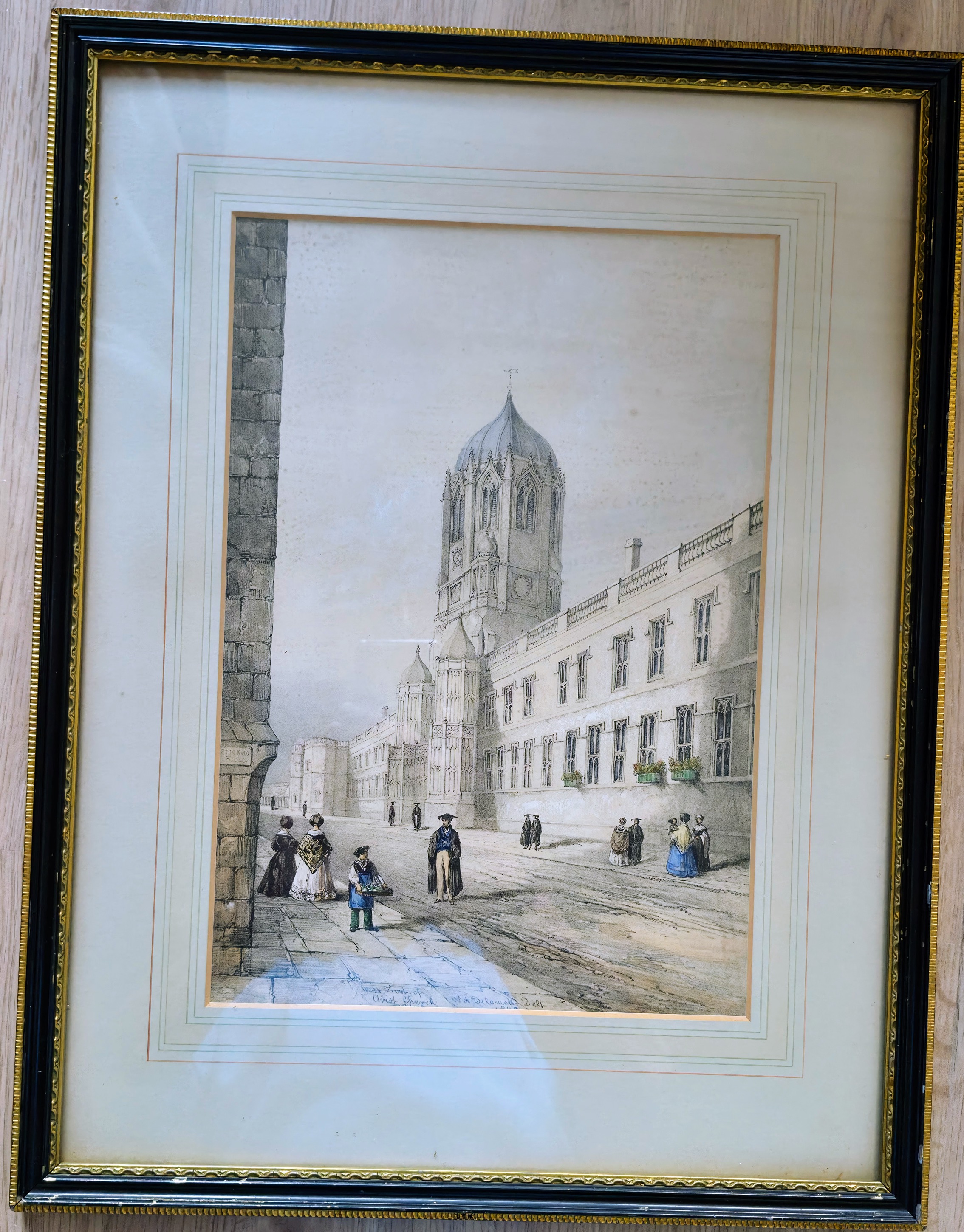 William Alfred Delamotte - West front of Christchurch with Tom Gate and tower kaufen? Bieten Sie von 50!