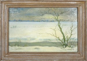 Jan Dekker - Olieverf op Doek, Winter, Ingelijst kopen? Bied vanaf 1!