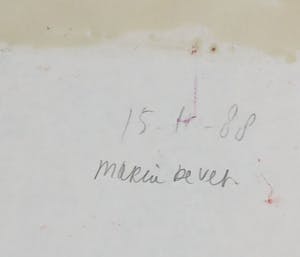 Maria de Vet - Gouache en krijt, Zonder titel kopen? Bied vanaf 1!