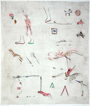 Henk Visch - Handgekleurde ets, Over de herkenbaarheid verkocht voor € 1!