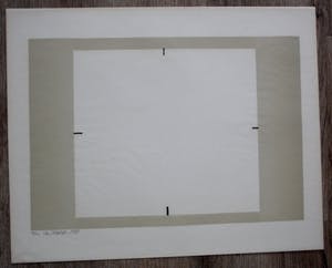 Cees Andriessen - Zeefdruk op transparant papier: "lijn en vlak" - 1977 kopen? Bied vanaf 45!