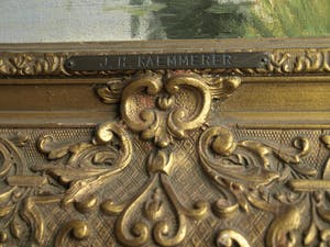 Johan Hendrik Kaemmerer - Olieverf op doek , Boerderij met geit – ingelijst , 70 x 100 cm kopen? Bied vanaf 200!