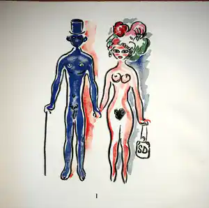 Kees van Dongen - lithografie - Het koppel verkocht voor € 1!