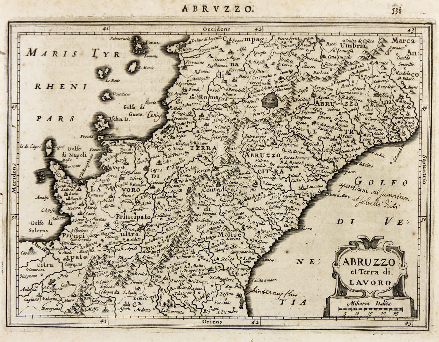 Hendrik Hondius - Kopergravure uit de Mercator-Hondius Atlas Minor, Abruzzo kopen? Bied vanaf 1!