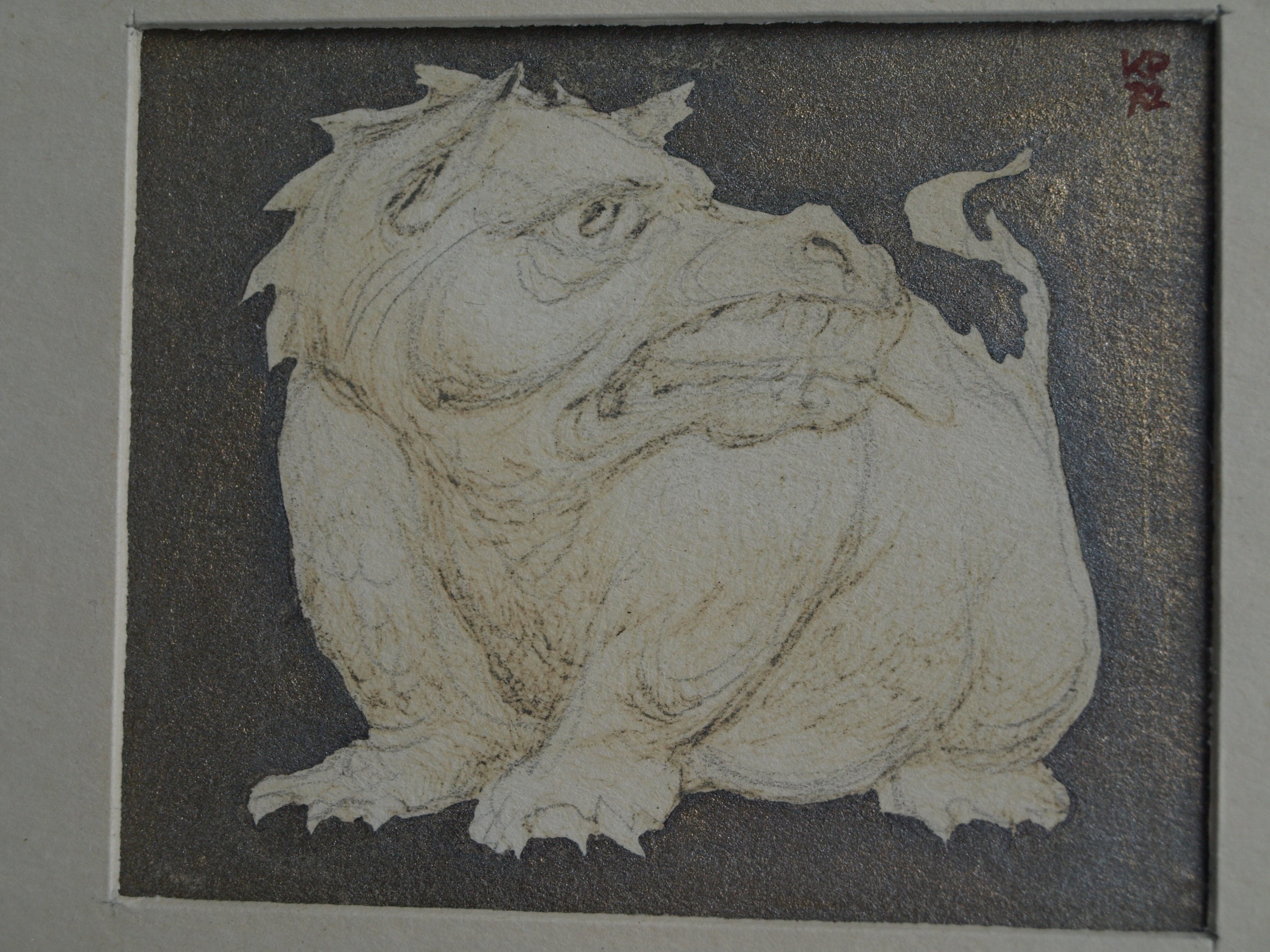 Klaas Pijlman - Fantasiedieren - 3 Tekeningen + 1 Pastel – 1972 kopen? Bied vanaf 35!