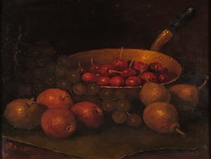 Roelof Wildeboer - Olieverf op paneel, Stilleven met fruit - Ingelijst kopen? Bied vanaf 40!