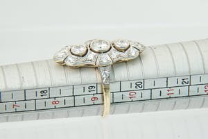 2883 - Art-Deco 14 krt goud en diamant (1.70ct old Eur. cut) "prinsessen" ring kopen? Bied vanaf 970!