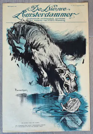 Piet van der Hem - 2 spotprenten - Nieuwe Amsterdammer kopen? Bied vanaf 20!