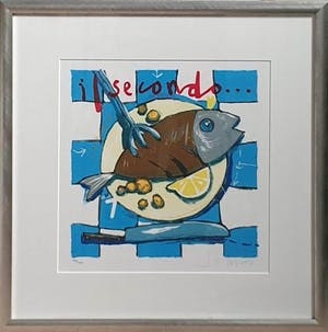 Selwyn Senatori - 4 zeefdrukken: Anti pasta, Primo, Secundo en Caffé kopen? Bied vanaf 350!