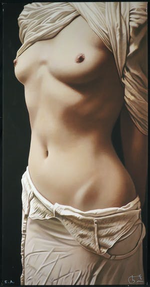 Willi Kissmer - Giclée op doek, Staand naakt (Groot) kopen? Bied vanaf 1!