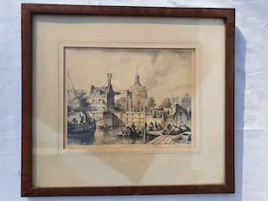 Everhardus Koster - De Haarlemmersluis te Amsterdam. kaufen? Bieten Sie von 35!