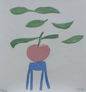 Klaas Gubbels - litho: Het houten bankje - 2007 (prachtige houten lijst) kopen? Bied vanaf 225!