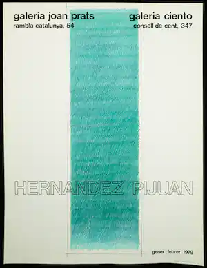 Joan Hernandez Pijuan - Affiche - Galerie Joan Prats - Lithografie Tentoonstelling 1979 vendu pour 6€ !
