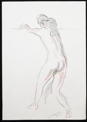 Jan Sluijters (jr.) - Tekening, Staand naakt kopen? Bied vanaf 50!
