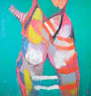 Philip Vencken - Olieverf op doek, Dynamic (Groot) verkocht voor € 100!