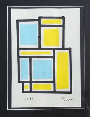 Siep van den Berg - Collage op papier kopen? Bied vanaf 125!