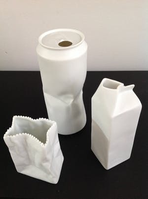 Rosenthal - Rosenthal Do not Litter Collection 3 Vazen wit biscuit (mat) porselein kopen? Bied vanaf 69!