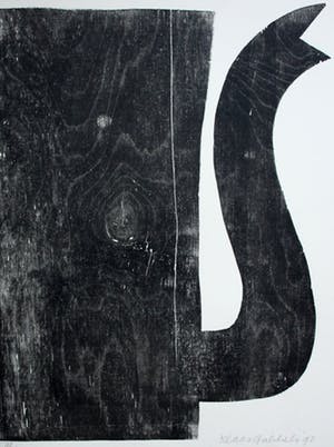 Klaas Gubbels - grote houtsnede - kan -1990 (laatste) kopen? Bied vanaf 395!