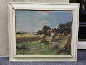 Arnout van Gilst - C3827 , korenschoven op het veld kopen? Bied vanaf 150!