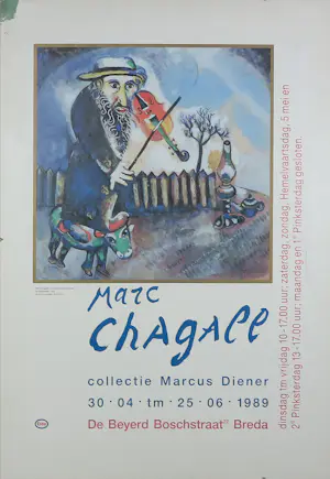 Marc Chagall - Tentoonstellingsaffiche - Ingelijst kopen? Bied vanaf 10!