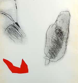 Charlotte le Fevre - Abstracte compositie, aquatint ets (kleine oplage) verkocht voor € 40!