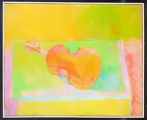 Arthur Beckand - Olieverf op doek, Viool - Ingelijst kopen? Bied vanaf 1!