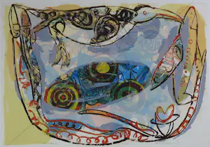 Anton Vrede - Zeefdruk, Zie-Zoo - Ingelijst kopen? Bied vanaf 60!