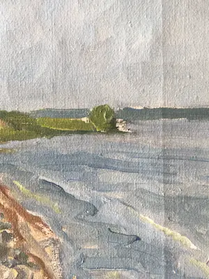 Niet of onleesbaar gesigneerd - Rivierlandschap kopen? Bied vanaf 1!