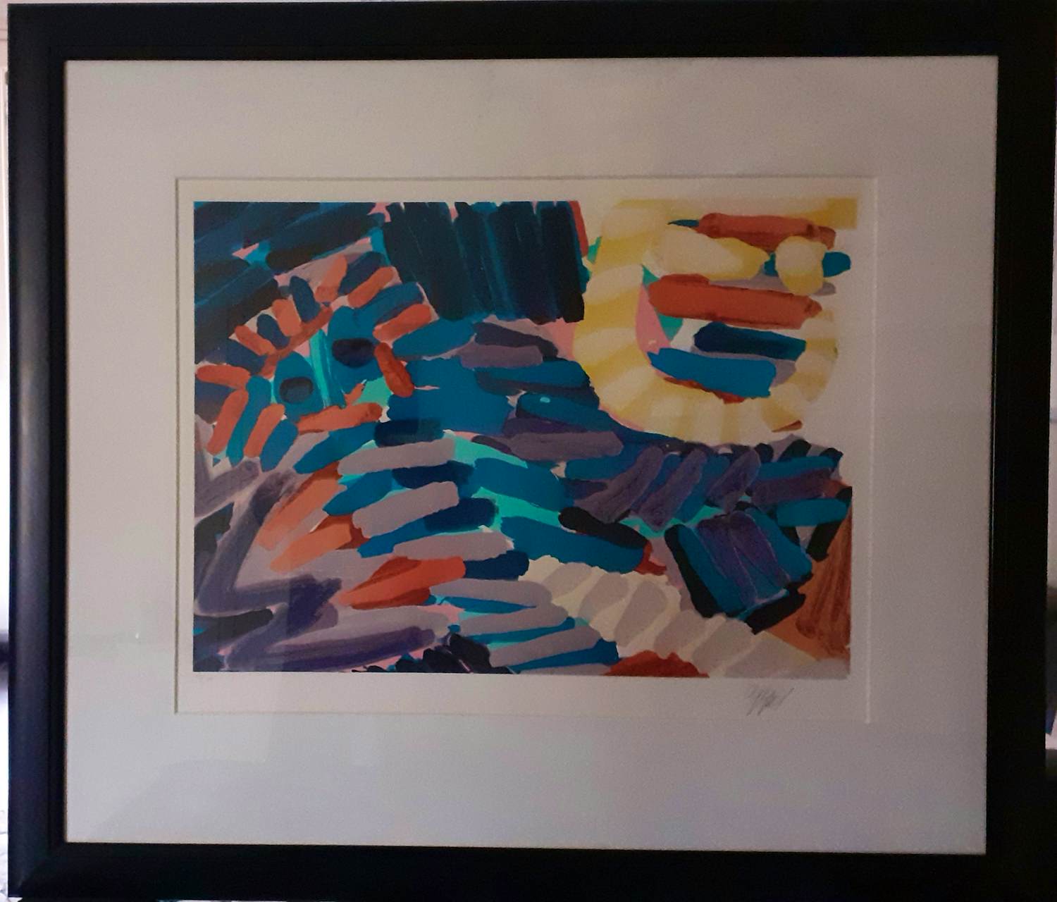 Karel Appel - Blue Animal with Sunshine Head (mooi gelijst!) kaufen? Bieten Sie von 625!