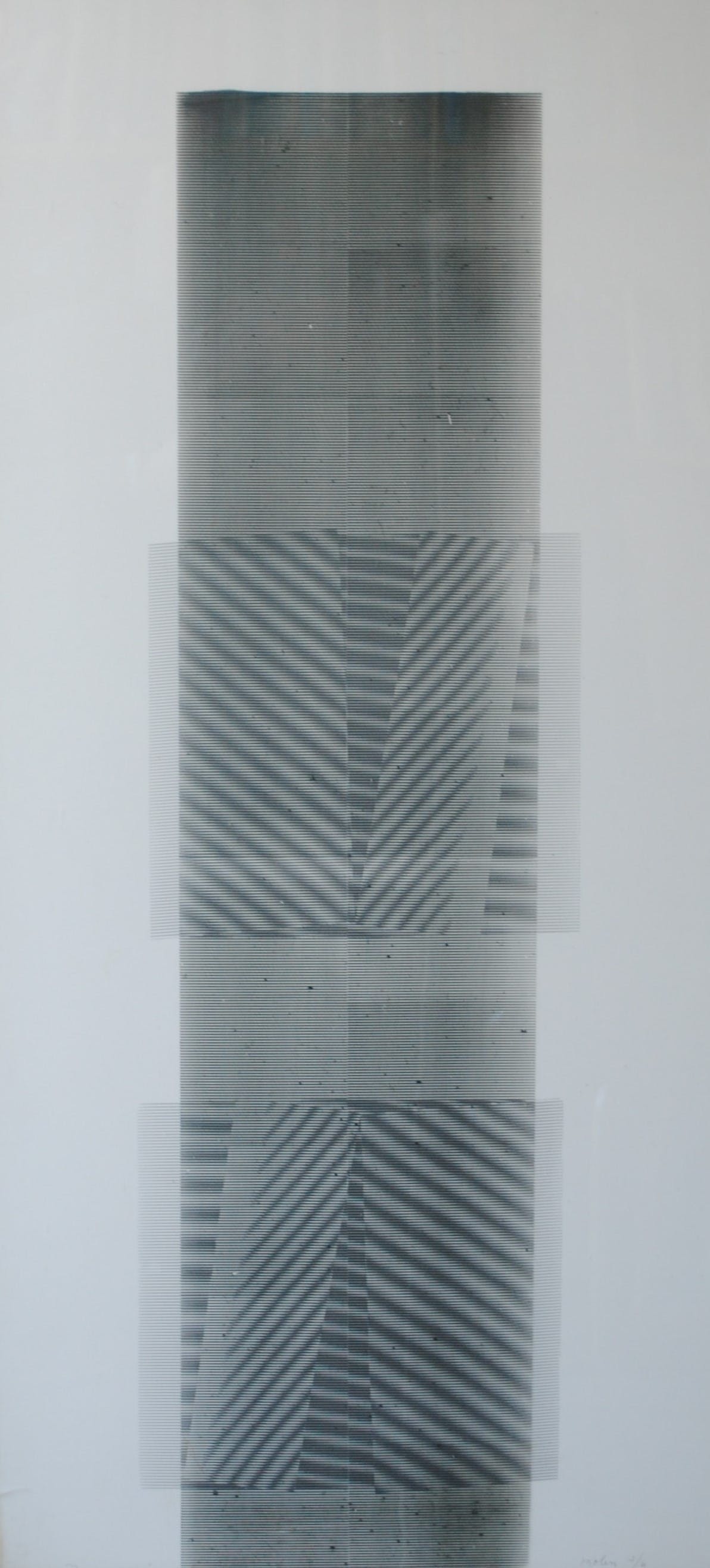 Lei Molin - Vroege zeefdruk op perspex rond 1970 - 3/6 - in originele lijst verkocht voor € 375!