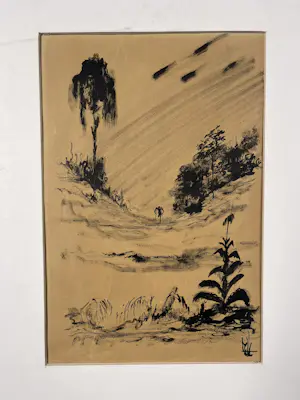 Melle Oldeboerrigter - Surrealistisch landschap kopen? Bied vanaf 75!