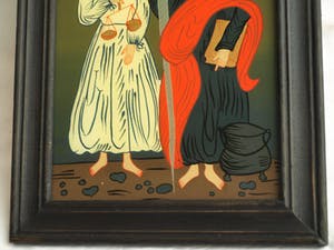 Niet of onleesbaar gesigneerd - Achterglasschildering / Hinterglasmalerei , Gerechtigheid – ingelijst kopen? Bied vanaf 10!