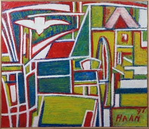 Pieter Haan - Acryl op doek, Zonder titel - Ingelijst kopen? Bied vanaf 1!