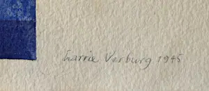Harrie Verburg - Compositie in blauwen, groenen, zwart en een beetje wit kopen? Bied vanaf 95!