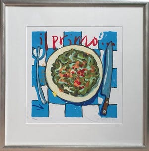 Selwyn Senatori - 4 zeefdrukken: Anti pasta, Primo, Secundo en Caffé kopen? Bied vanaf 350!