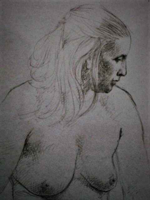 Theo Daamen - Fraai klassiek getekend vrouwelijk naakt van Theo Daamen - in nette lijst kopen? Bied vanaf 1!