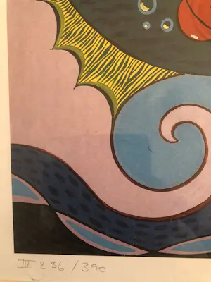 Petra Peschkes - Grafiek Petra Peschkes 1965 -Titel You + Me- Hand gesigneerd . kopen? Bied vanaf 20!