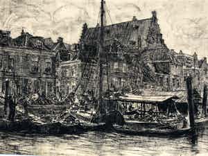 Berend Adrianus Bongers - Havengezicht verkocht voor € 75!