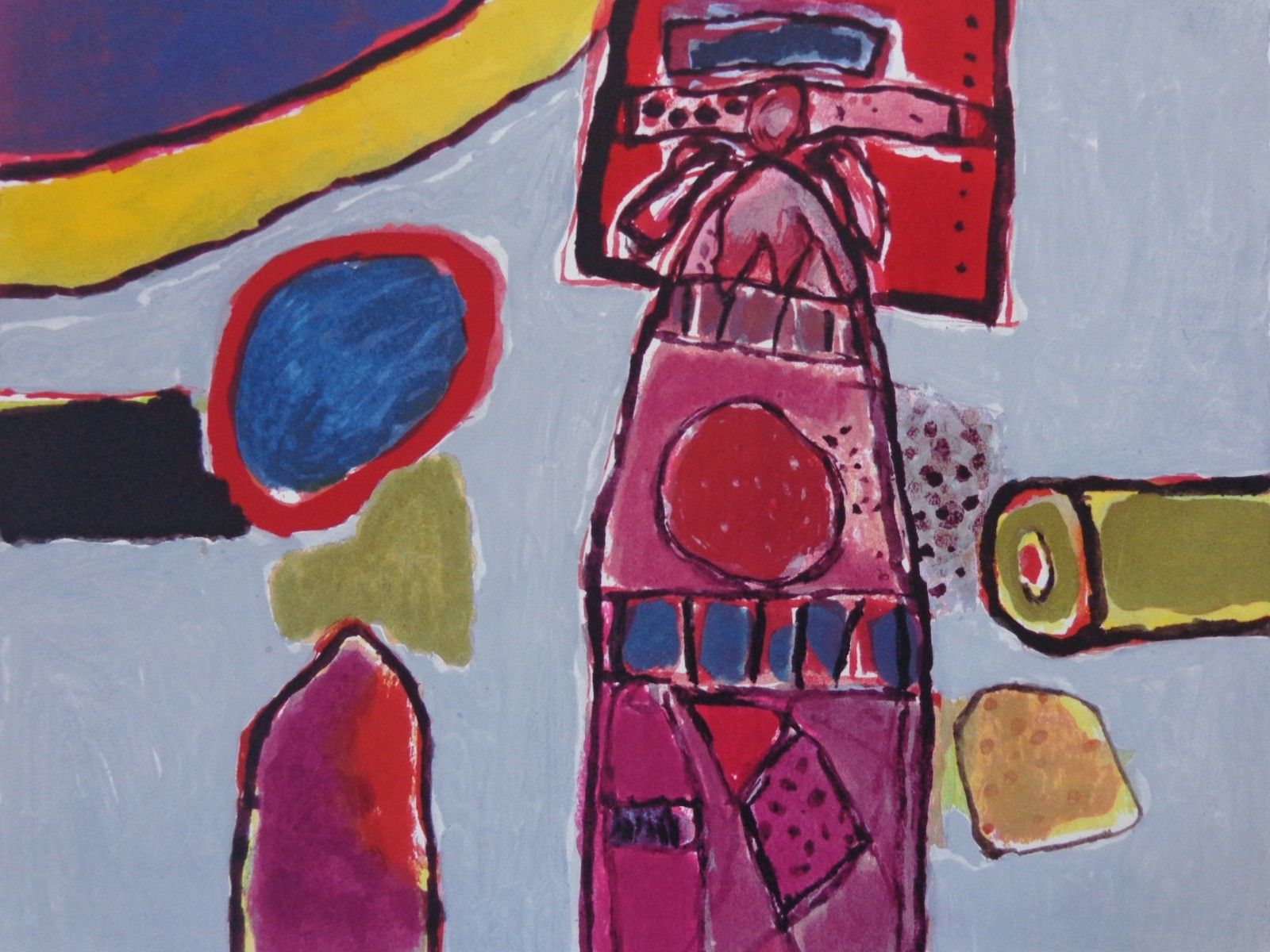 Corneille - ABSTRACTE FIGURATIE / KLEURZEEFDRUK / 60x80cm / SIG / 1996 kopen? Bied vanaf 155!