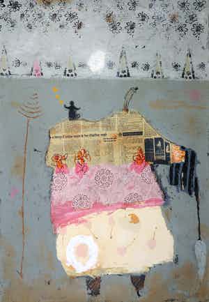 Liesbeth Rahder - Zeefdruk, To the east verkocht voor € 50!