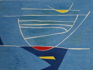 Gustave Singier - Litho, “Hemel en Zee” – Kunst-Schoolplaat uit 1954 – V.AE.V.O. - 45 x 65 cm kopen? Bied vanaf 1!