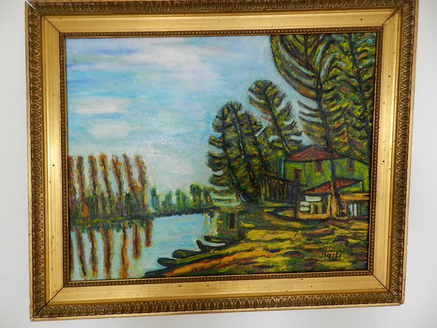 Juan Marti - Fauvistisch Rivierlandschap verkocht voor € 50!