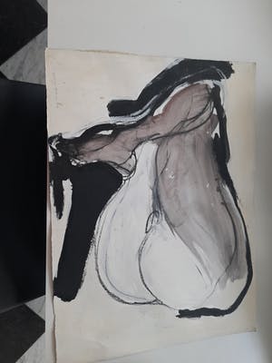 Diane Bogaerts - Naakte vrouw/erotiek. Gouache op papier/zonder lijst/gesigneerd kopen? Bied vanaf 90!